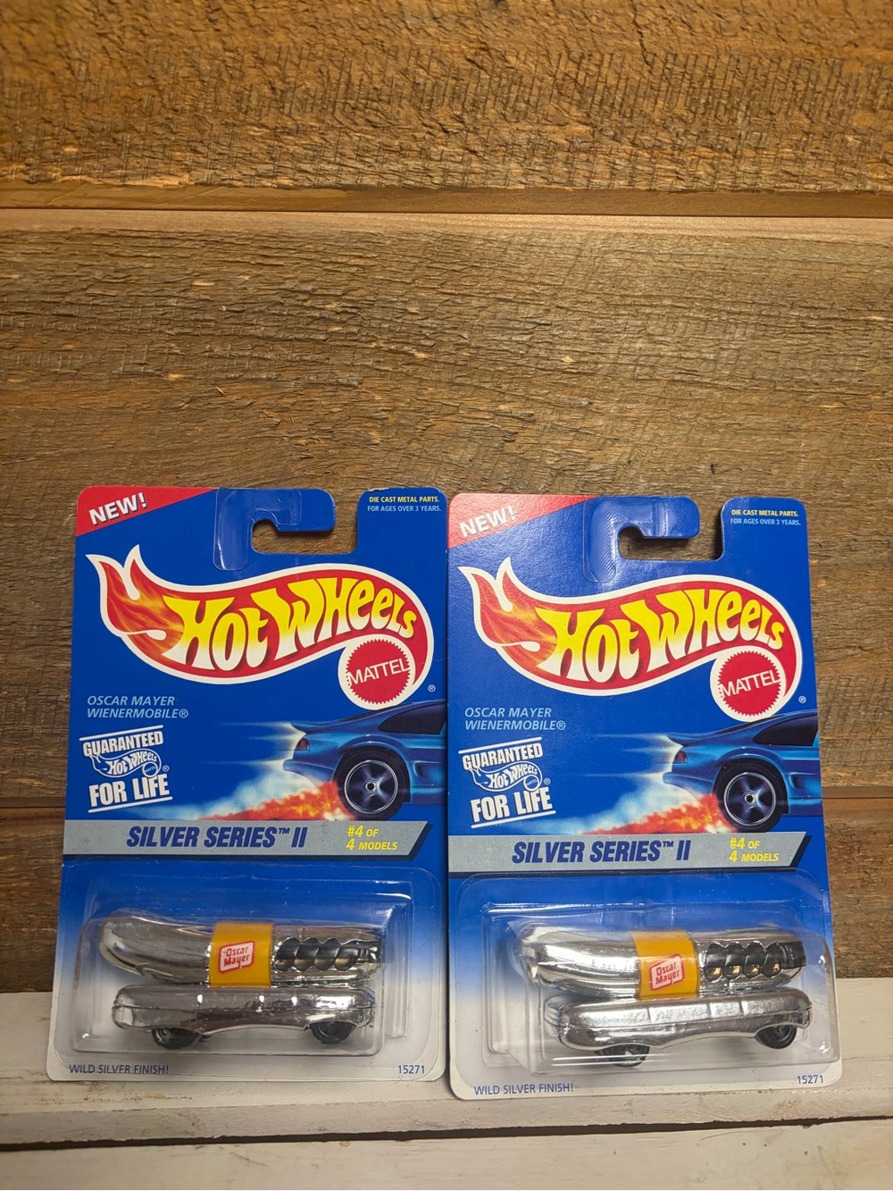 1995 Hot Wheels Silver Series II Oscar Mayer Wienermobile Weiner Mobile Car X2